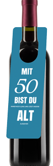 Flaschenanhänger mit 50 01